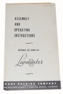 Lapmaster Model 12C & 15C Operating Instructions